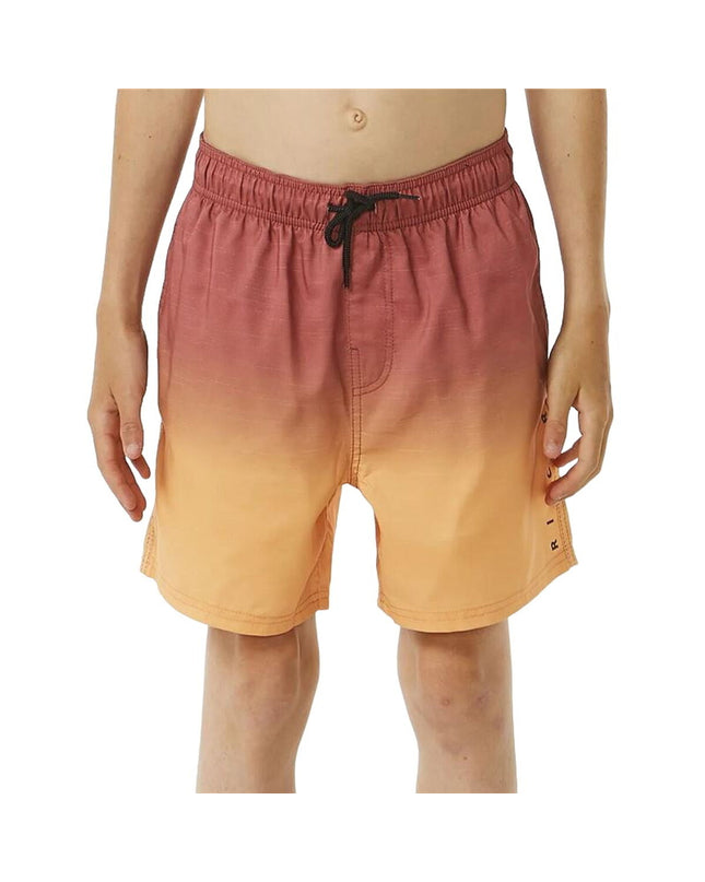 Rip Curl Fade Volley Kinderbadpak, sport and outdoor waterwear, front view with vibrant colors and snug fit design