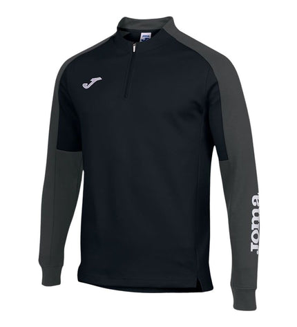Black Joma Sport Championship training sweatshirt for adults, designed for outdoor sports and football, with a comfortable fit.