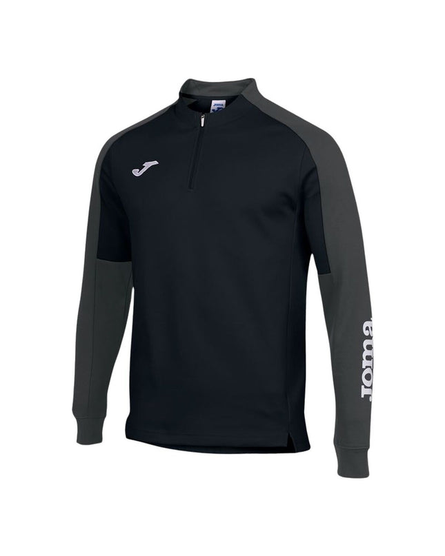 Black Joma Sport Championship training sweatshirt for adults, designed for outdoor sports and football, with a comfortable fit.