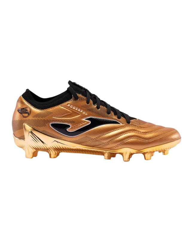 Black Joma Sport Powerful Cup adult soccer cleats designed for outdoor football, featuring a sleek and durable sport shoe design.