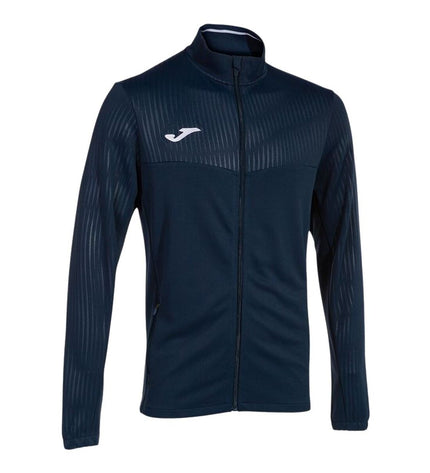 Joma Sport Montreal men's sports jacket in black, lightweight outdoor jacket with zip closure and sporty design.