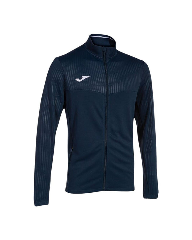 Joma Sport Montreal men's sports jacket in black, lightweight outdoor jacket with zip closure and sporty design.