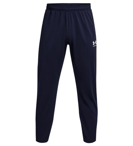 Under Armour Challenger Pique soccer training pants for adults, navy blue sport outdoor athletic trousers, front view