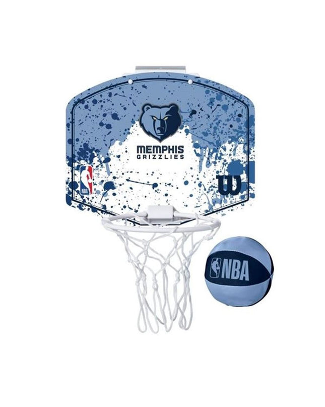 Wilson basketball featuring Memphis Grizzlies multicolour design, ideal for outdoor sports and basketball play.