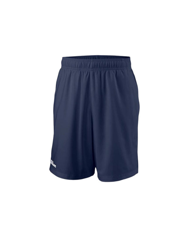 Wilson Team Short 7" men's tennis sport shorts in classic navy marine blue, designed for padel and outdoor tennis activities.