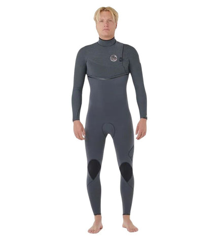 Rip Curl E-Bomb ZF 32 neoprene wetsuit in gray, designed for watersport and outdoor activities, with a smooth, flexible fit.