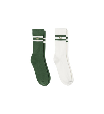 Lacoste Core Performance 2 sock pack for tennis, sports and outdoor activities, featuring breathable athletic socks with the Lacoste logo.