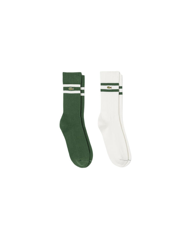 Lacoste Core Performance 2 sock pack for tennis, sports and outdoor activities, featuring breathable athletic socks with the Lacoste logo.
