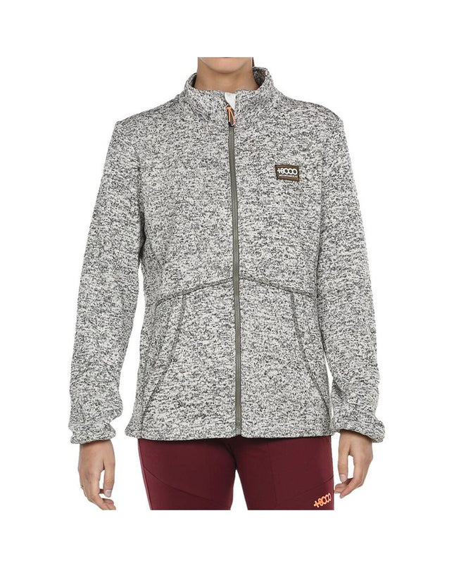 Lightweight white +8000 Sportjas for outdoor activities, perfect for camping and hiking, with durable water-resistant fabric.