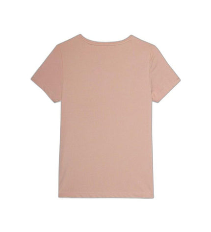Pink 4F Fnk short-sleeve T-shirt, ideal for outdoor sports, camping, and hiking, with a comfortable fit and casual style.