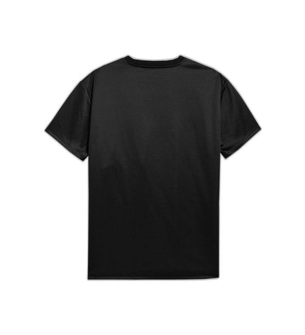 Black 4F short-sleeve T-shirt for sport and outdoor activities, designed for camping and hiking, with a comfortable fit.