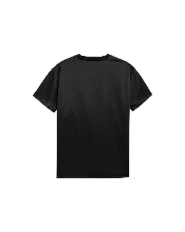 Black 4F short-sleeve T-shirt for sport and outdoor activities, designed for camping and hiking, with a comfortable fit.