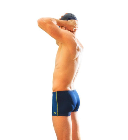 Men's blue Aquarapid sports swim shorts for watersport activities, featuring a comfortable fit and quick-drying fabric.