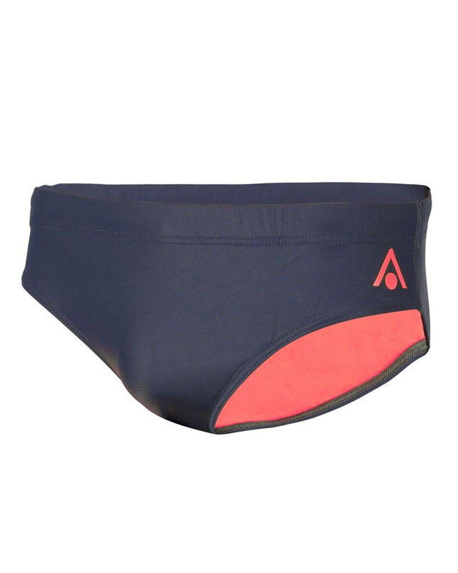Dark blue Aqua Sphere men's swim trunks, sport and outdoor watersport shorts with adjustable waistband and quick-drying fabric.