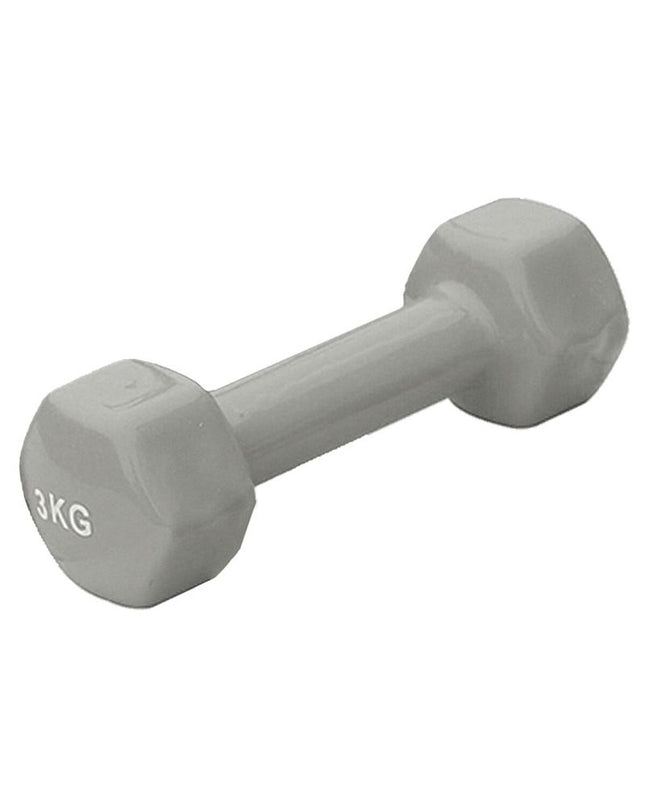 Atipick 3 kg gray dumbbells with two parts, suitable for sport, outdoor fitness, and strength training exercises.