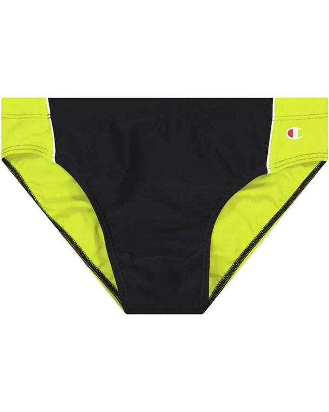Champion men's swim trunks, sporty watersport shorts in black with logo, designed for outdoor swimming and water activities.