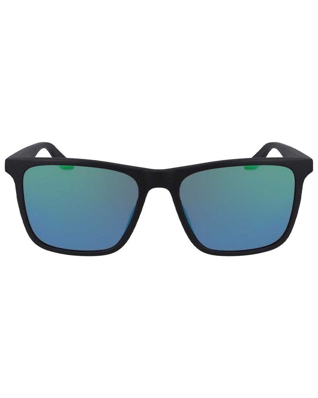 Unisex Dragon Alliance Renew Ionized sport sunglasses with black frames and reflective lenses, suitable for outdoor activities and fans.