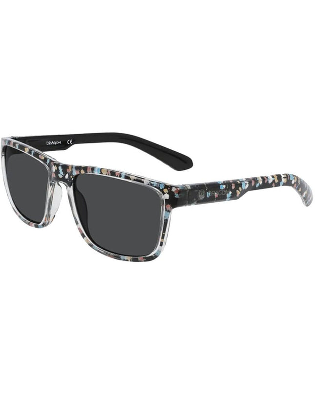 Unisex Dragon Alliance Reed-Bryan Iguchi sport sunglasses with sleek black frames and polarized lenses, suitable for outdoor activities.