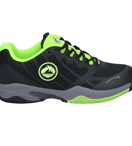 Black J-Hayber Tanto adult tennis and sports padel shoes with breathable mesh and supportive soles.