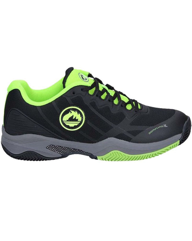 Black J-Hayber Tanto adult tennis and sports padel shoes with breathable mesh and supportive soles.
