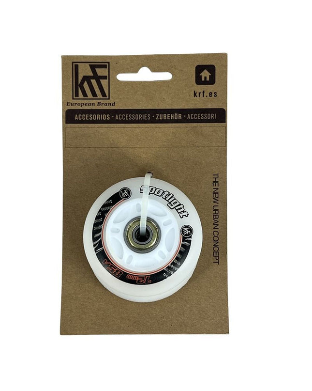 KRF Rueda KRF Concept for urban mobility, sport and outdoor use, close-up of wheel with black and silver design