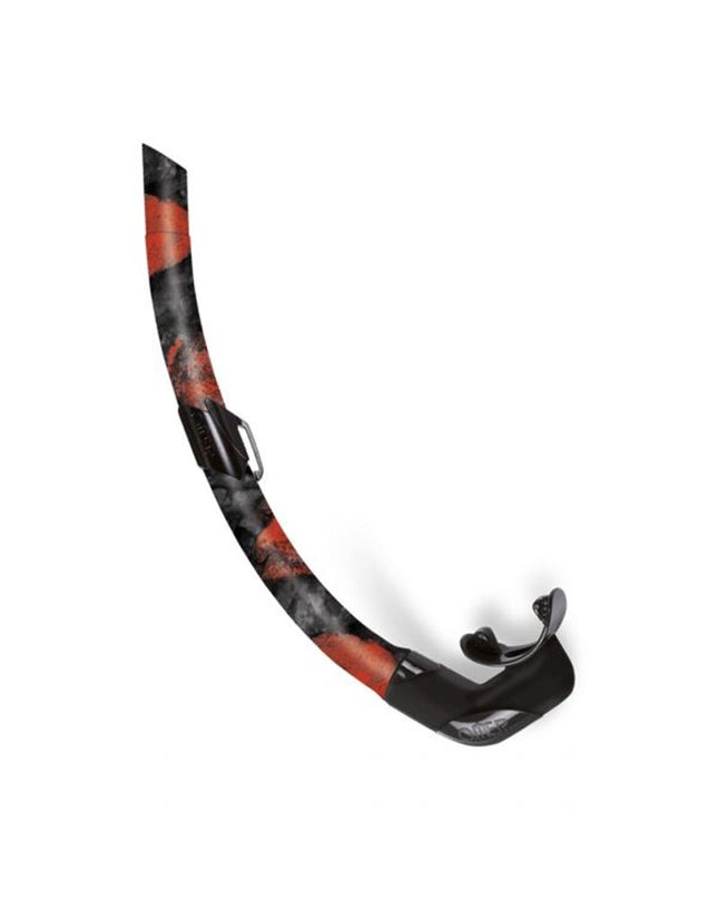 Omer Zoom snorkel tube in black for water sports, featuring a sleek design and comfortable mouthpiece for outdoor snorkeling activities.