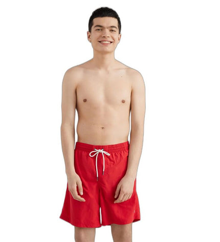 O'Neill Vert Swim men's 16-inch red swim trunks for watersports, featuring sporty design and quick-dry fabric.