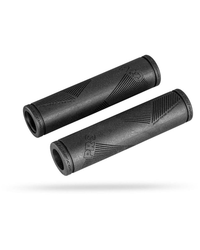 Black PRO Shimano Slide On Sport bicycle handlebar grips for outdoor cycling, featuring ergonomic design and secure fit.
