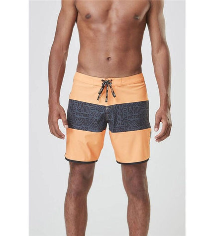 Picture Andy 17 men's light brown swim shorts for sports and outdoor watersport activities, featuring a comfortable fit and quick-dry fabric.
