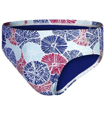 Blue men's Speedo swim shorts, sport and outdoor watersport swimwear with a sleek design and comfortable fit.
