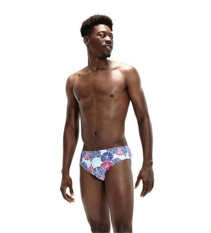 Blue men's Speedo swim trunk for sport and watersport activities, featuring a comfortable fit and quick-drying fabric.