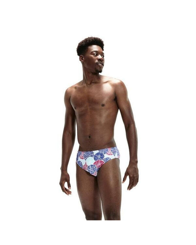 Blue men's Speedo swim trunk for sport and watersport activities, featuring a comfortable fit and quick-drying fabric.