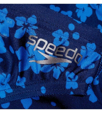 Blue men's Speedo swim trunk for sport and outdoor watersports, featuring a comfortable fit and quick-drying fabric.