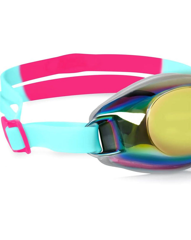 Zoggs Endura Mirror swimming goggles with mirrored lenses and adjustable strap, suitable for water sports and outdoor swimming.