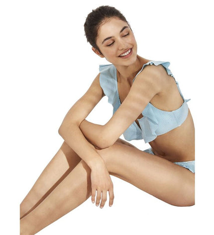 Ysabel Mora Cyaan bikini for sport and outdoor watersports, featuring vibrant blue fabric and supportive design for active water activities.