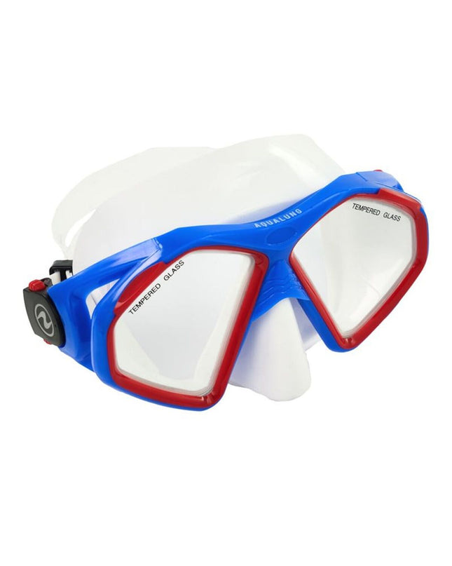 Aqua Lung Sport Hawkeye kids snorkel mask and snorkel combo for outdoor watersports, in one size, shown in blue.