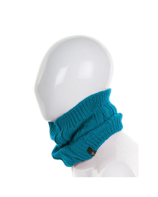 Joluvi Nekwarmer Joluvi 232977-088 in cyan, suitable for outdoor sports, camping, and hiking, shown in a close-up view