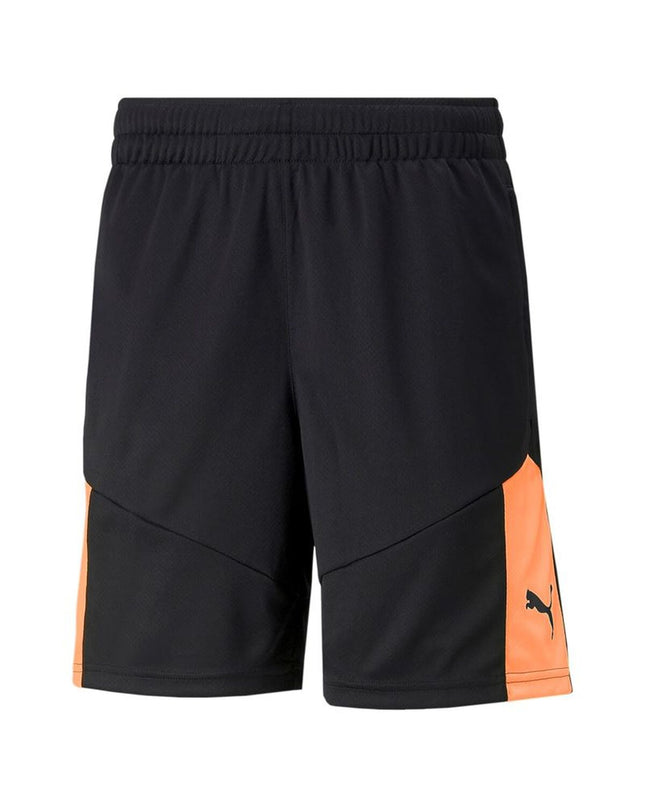 Black Puma Individual Final soccer sport pants, designed for outdoor and football activities, with a sleek athletic fit.