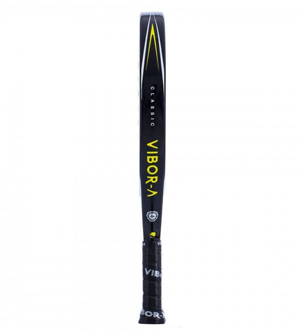 Vibor-a Padel Racket 0013839 in black with natural rubber grip for paddle tennis, sport and outdoor activity.
