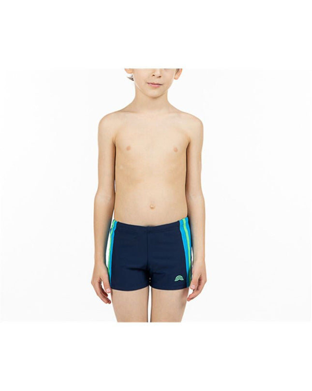 Children's blue swim rash guard by Aquarapid, perfect for watersports and outdoor activities.