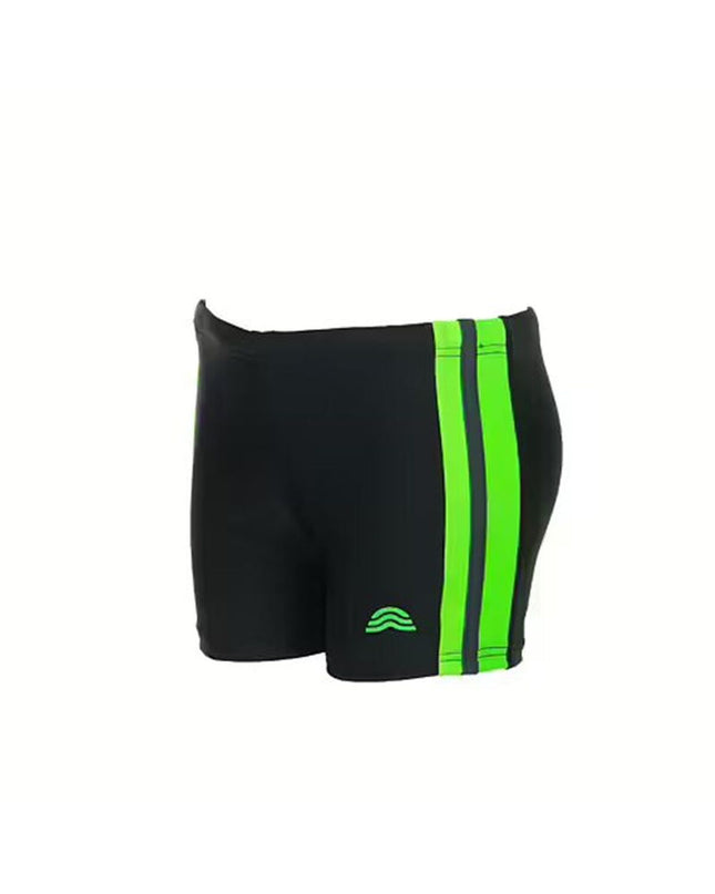 Children's Aquarapid Limoengroen swimsuit for watersports, bright green with sporty design, suitable for outdoor swimming activities.
