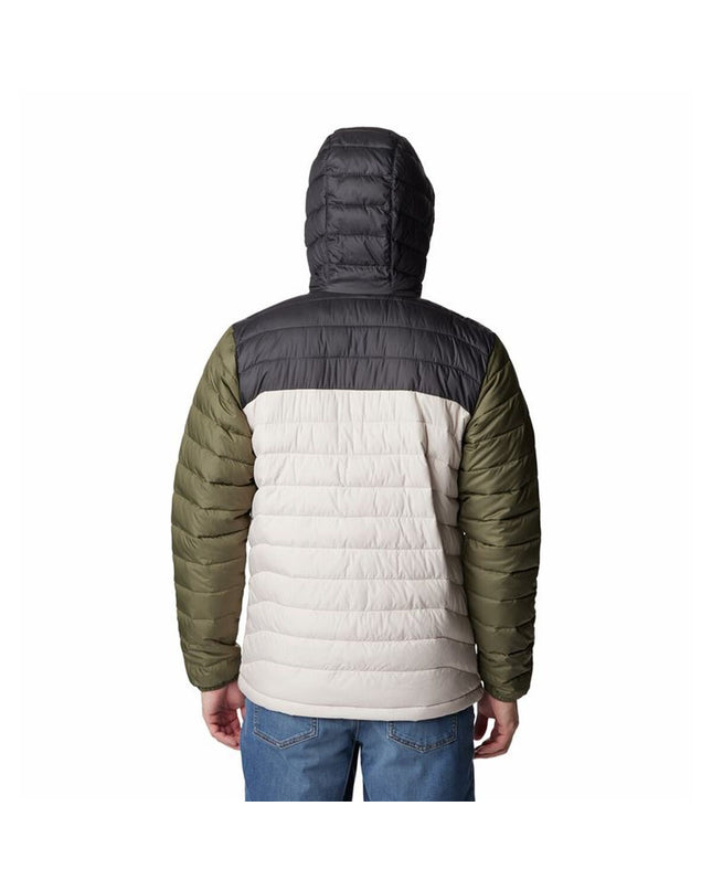 Beige Columbia sport and outdoor jacket, suitable for camping and hiking, shown with front view and zip closure.