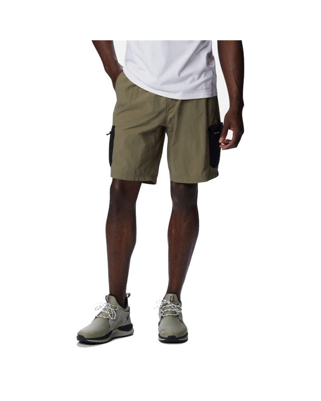 Columbia men's olive sport and outdoor watersport swim shorts with adjustable waistband and quick-dry fabric.