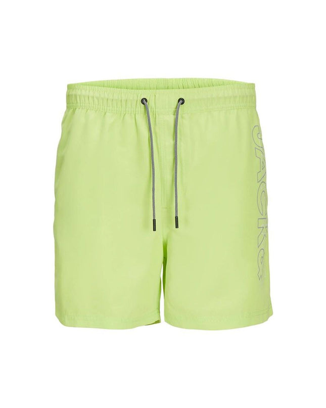 Child's green Jack & Jones swimwear for kids, sport and outdoor watersport badpak with a comfortable fit and vibrant color.