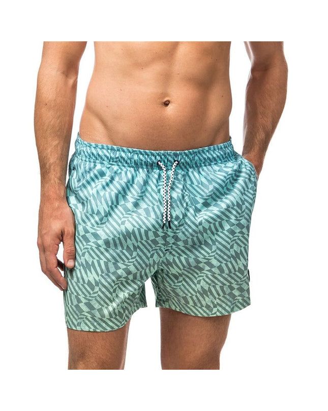 Koalaroo men's swim trunks in blue with logo, suitable for sport and outdoor watersports, displayed on a model.