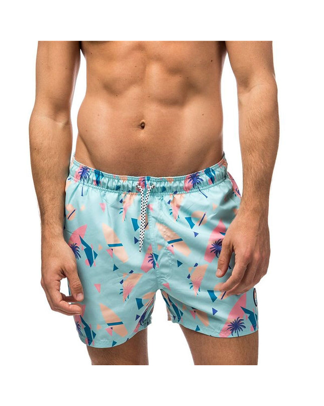 Koalaroo men's swim shorts for sports and outdoor watersport, featuring a colorful design and elastic waistband.