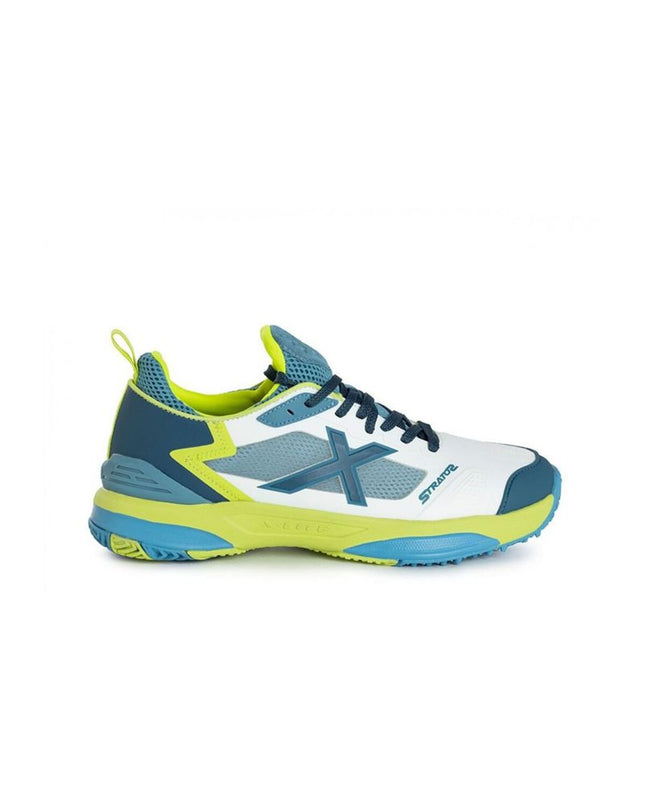 Blue Munich tennis shoes for adults, sport and outdoor padel footwear with comfortable design and supportive soles.