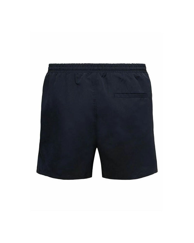 Blue men's swim trunks by Only & Sons, designed for sport and outdoor watersports, with a comfortable fit and quick-drying fabric.