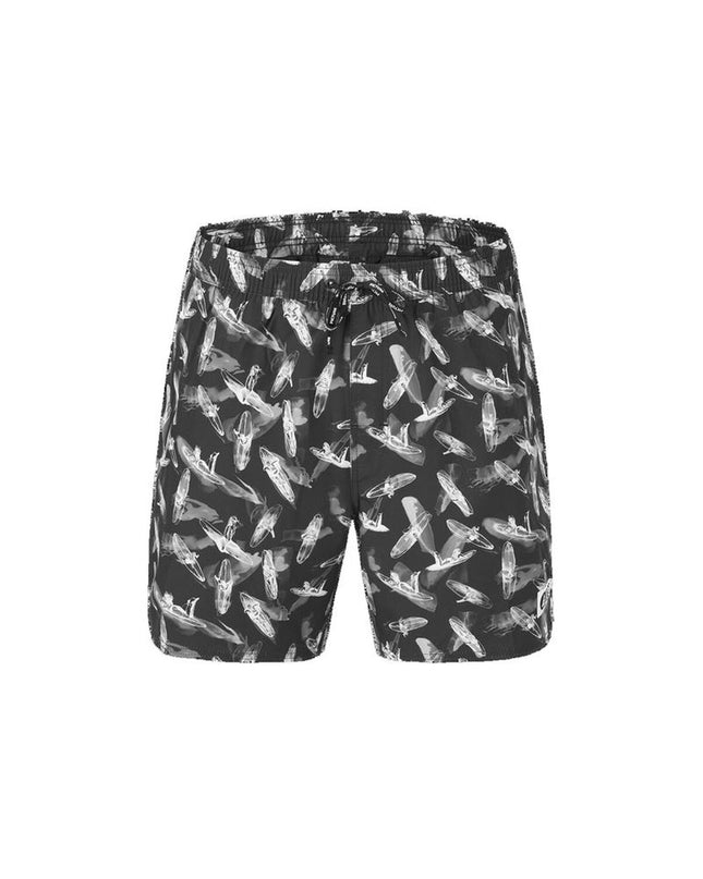 Black men's swim trunks by Picture, suitable for sports and watersports, with a sleek, fitted design.