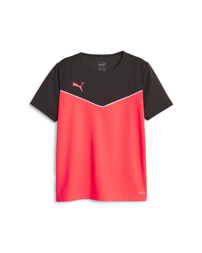 Children's Puma black soccer shorts with short sleeves, designed for kids aged 7-8, suitable for sports and outdoor activities.